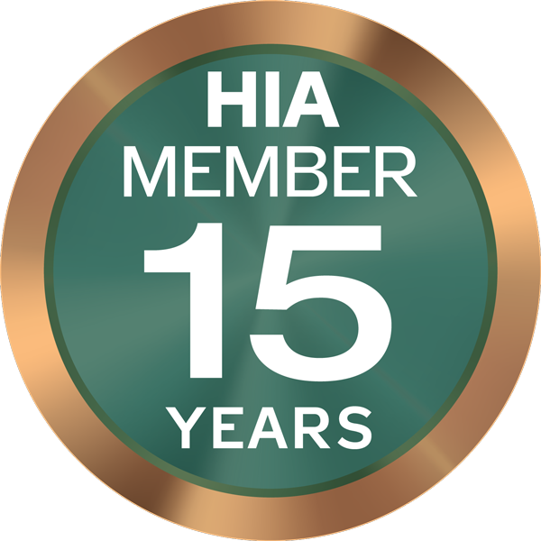 HIA member 15 years logo